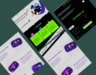 Web design for a VR brand ui webdesign webflow