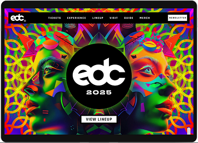 EDC 2025 Animated Homepage Experiment animation branding design figma graphic design motion graphics music parallax scroll animation ui ux