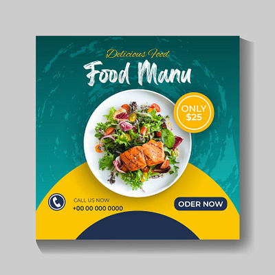 Food Design Social Media Post business card design more flyer template design food design social media post graphic design logo roll up banner design social media post