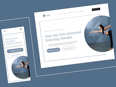 A online fitness coaching web design ui web design webflow