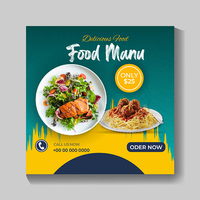 Food Design Social Media Post business card facebook cover design flyer design template food design social media post graphic design logo rollup banner design social media post