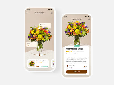 Flower shop mobile app app bouquet dailyui dailyuichallenge design flower interface mobile app shop ui ux