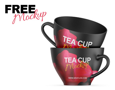 Free Two Tea Cup Mockup freebies mockup two coffee cup mockup two coffee mug mockup two tea cup mockup