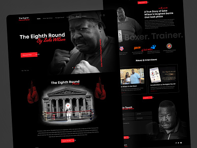 Zeke Wilson - Author Website Landing Page Design author author landing page author website branding dark mode dark website figma logo trending page ui uiux ux website design