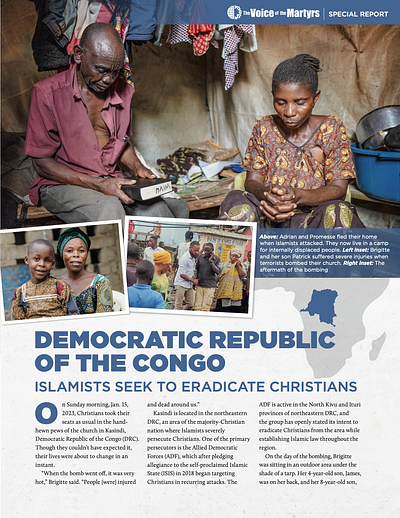 DRC — Special Report — The Voice of the Martyrs graphic design layout special report