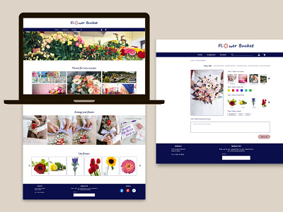 Flower shop : customizable flower bouquet adobe xd design product design ui ui design ui ux design ux design web design