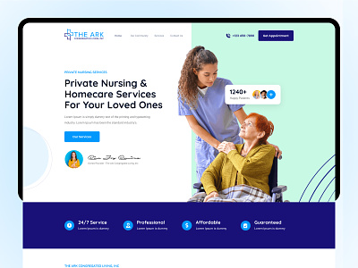 The Ark - Private Nursing & Home Care Services Website Design child care design design services home care nursing senior care trending website web design web page