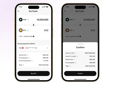 On-Ramp Tool btc crypto cryptocurrency fiat on ramp swap coin ui ui design web3