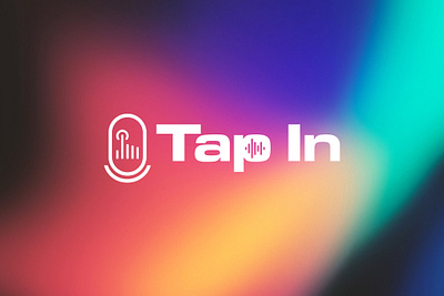 Tap in Podcast Logo Design branding gradient logo photoshop podcast podcast logo studio