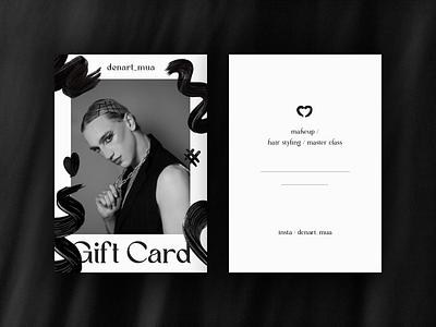 Gift Card for makeup artist Denart_mua branding design f figma graphic design kyiv