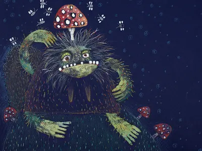 The forest witch. book book illustration character character design children book illustration childrens book design gouache illustration