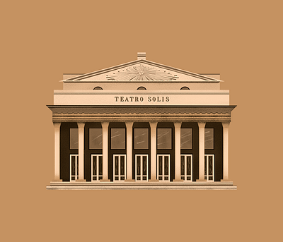 Teatro Solís building edificios ilustracion ilustration montevideo solis teatro solis uruguay