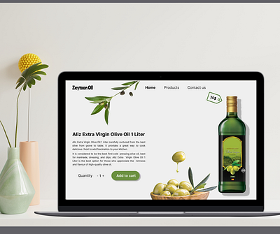 Zeytoon Oil UI Design Simple ecommerce graphics illustration ui design