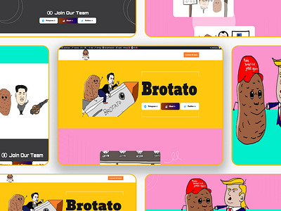 Brotato Meme Coin Landing Page bitcoin btc crypto landing page crypto landing page design crypto website cryptocurrency cryptocurrency website eth ethereum landing page meme coin meme coin landing page meme coin website meme coin website design meme token meme token landing page memecoin memecoin website pepe pepe landing page