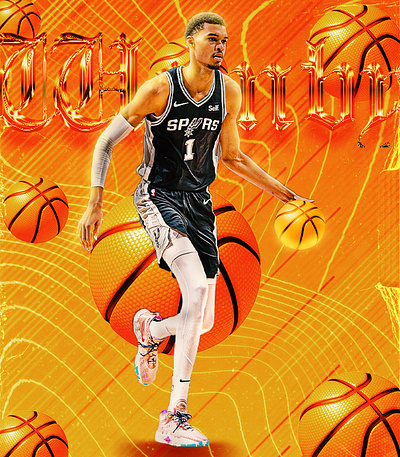 Wemby graphic design nba poster sports design wemby
