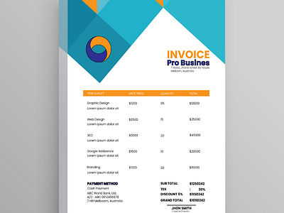 INVOICE 3d america animation banner branding canva invoice card design flayer graphic design graphics illustration invoice invoice design logo motion graphics post social media post ui vector