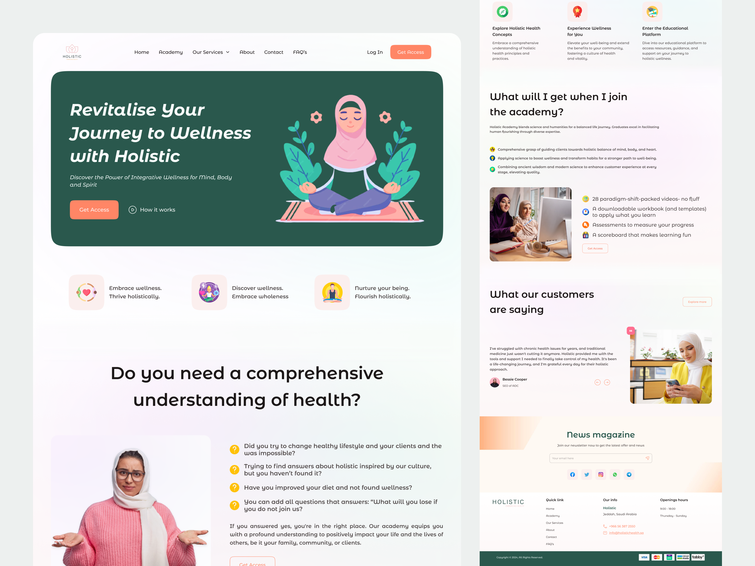 Holistic Wellness Website Redesign design designinspiration designtrends fitness redesigngoals ui uiux uxdesign web design webdesigninspo websiteredesign webui wellness workout