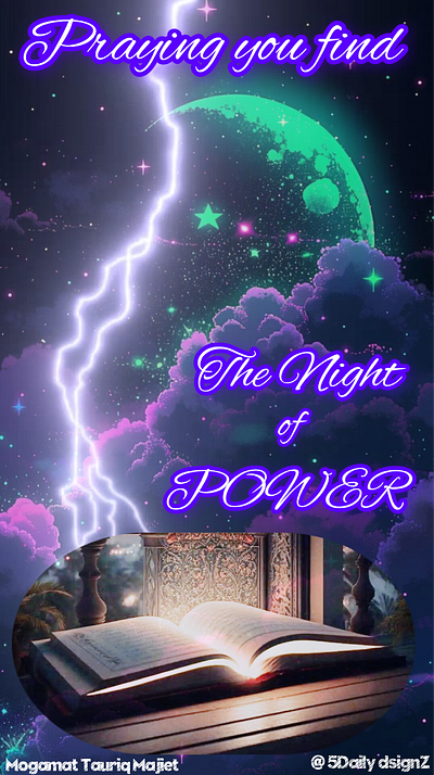 Night of POWER (Message) || 1445-2024 branding graphic design ramadan message
