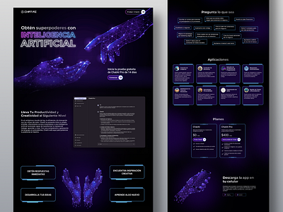 Chat.AI - Artificial Intelligence Website Design ai artificial intelligence diseño web landing page ui uidesign uiux web design website design