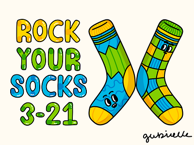 DSAYR Rock Your Socks Day branding design graphic design illustration vector