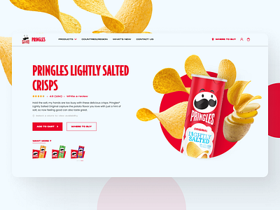 Pringles Crisps Website 3d animation app branding clean design graphic design logo motion graphics pringles crisps website ui uiux ux web