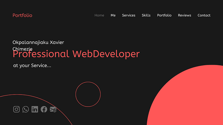 Simple Portfolio Design Idea, Html/CSS by Okpalannajiaku Xavier on Dribbble