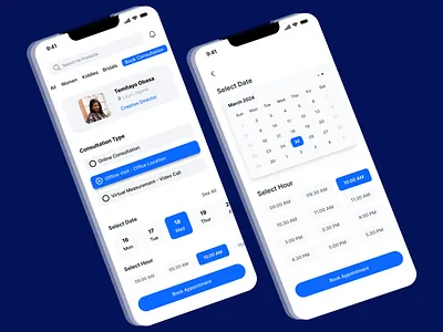 Book an appointment app design mobile app product design ui uiux design ux