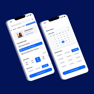 Book an appointment app design mobile app product design ui uiux design ux