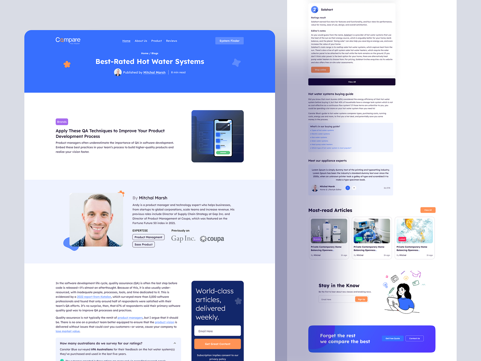 Blog Detail Page Product Web by Syed Raju on Dribbble