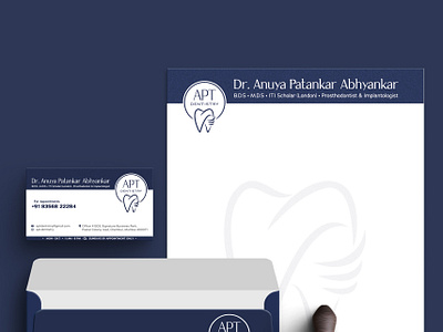Branding for Dentist | Prosthodontist | Implantologist brand identity branding dentist design doctor graphic design implantologist india medical prosthodontist stationary