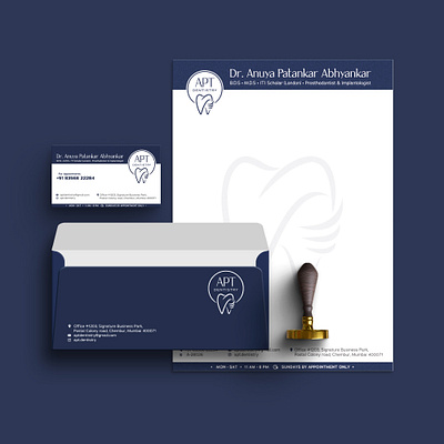 Branding for Dentist | Prosthodontist | Implantologist brand identity branding dentist design doctor graphic design implantologist india medical prosthodontist stationary