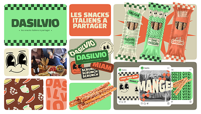 Snack branding & graphic design 🥨 branding chips graphic design green illustration italian logo mockup orange packaging product snack