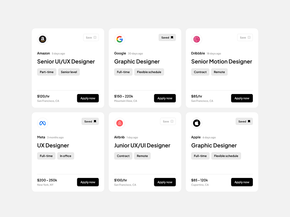 Card UI designs, themes, templates and downloadable graphic elements on ...