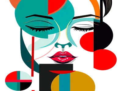 Woman Face Digital Art art digital art face illustration logo music poster