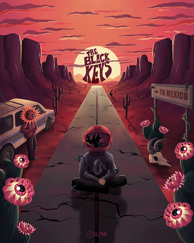 The black keys to Mexico art design digital illustration graphic design illustration póster design