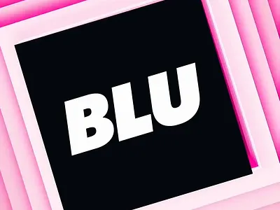 A maximalist look for Blu drinks branding graphic design