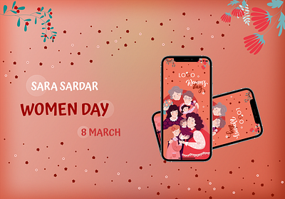 Thumbnails Splash screens mobile app for Women Day 8 March branding design ilustration logo mockup splash thumbnail ui ux woman women women day