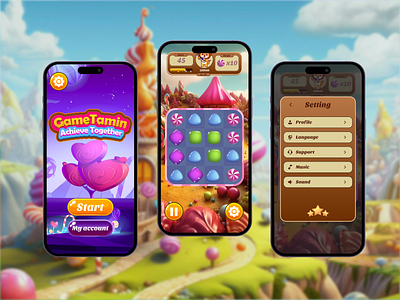 Candy Achieve Together | Puzzle Game 2024 3d animation best design best game candy candy crush game game mobile game trend graphic design mobile motion graphics puzzle trend ui ux
