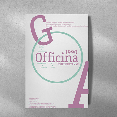 Officina Font Poster graphic design