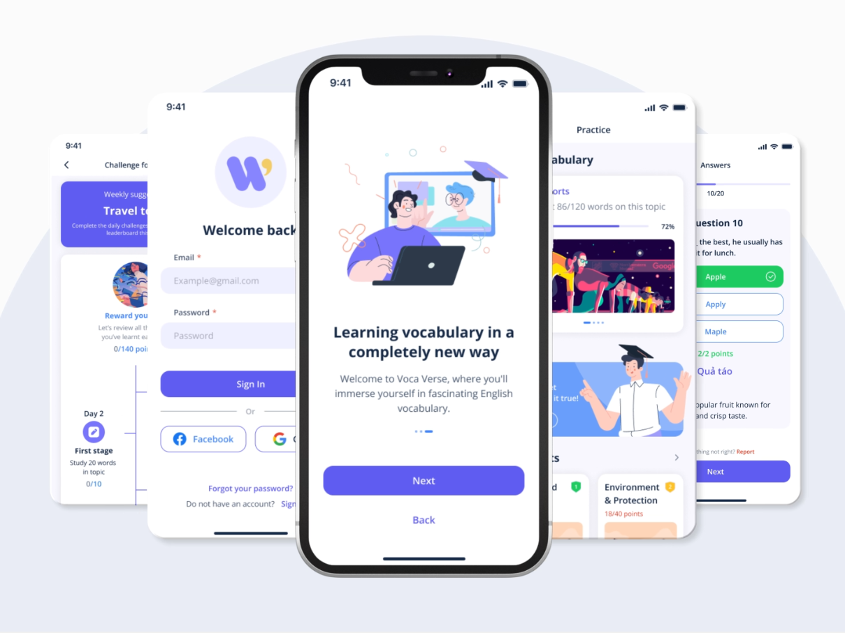 Language Learning App by Thuy Duong Nguyen Luu on Dribbble