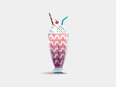 Milk Shake design detail graphic design icon illustration illustration art illustrator cc logo vector
