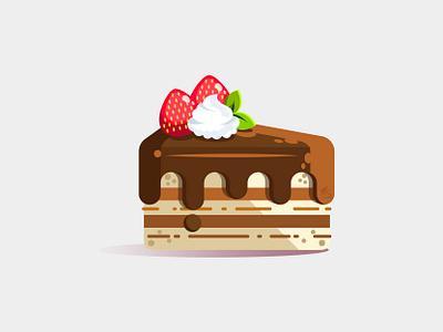 Chocolate Cake design detail graphic design icon illustration illustration art illustrator cc logo vector