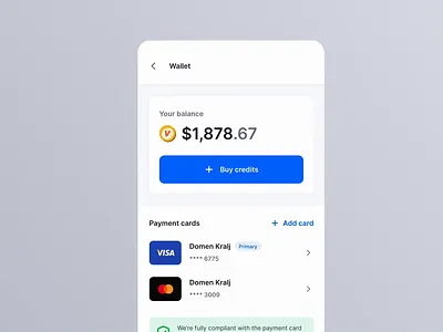 Wallet Page Interactions animation app credit card fintech form mobile money payment prototype transaction ui ux wallet