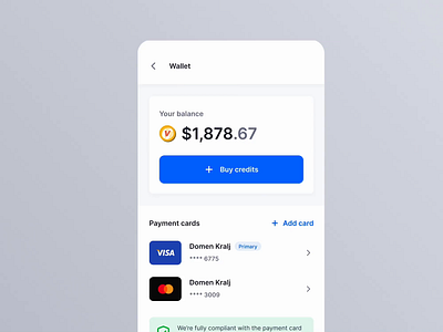 Wallet Page Interactions animation app credit card fintech form mobile money payment prototype transaction ui ux wallet