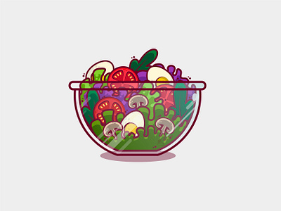 Salad design detail graphic design icon illustration illustration art illustrator cc logo vector