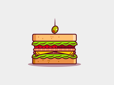 Sandwich design detail graphic design icon illustration illustration art illustrator cc logo vector