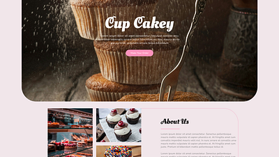 CUPCAKEY aboutpage cakedesign designscreens figma heropage ui ux webdesign