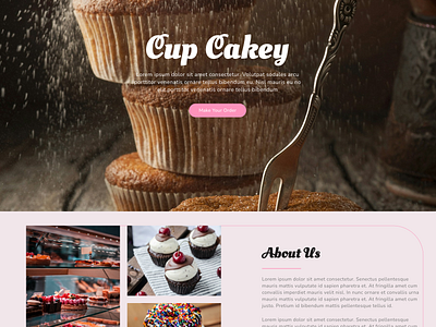 CUPCAKEY aboutpage cakedesign designscreens figma heropage ui ux webdesign