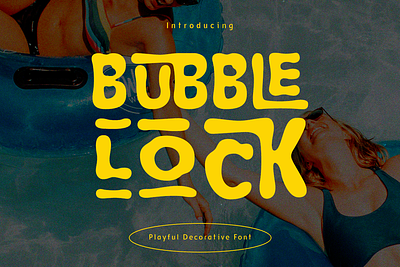 Bubblelock - Decorative Interlocking Font advertising display font fun interlocking ligatures playful summer typeface typography