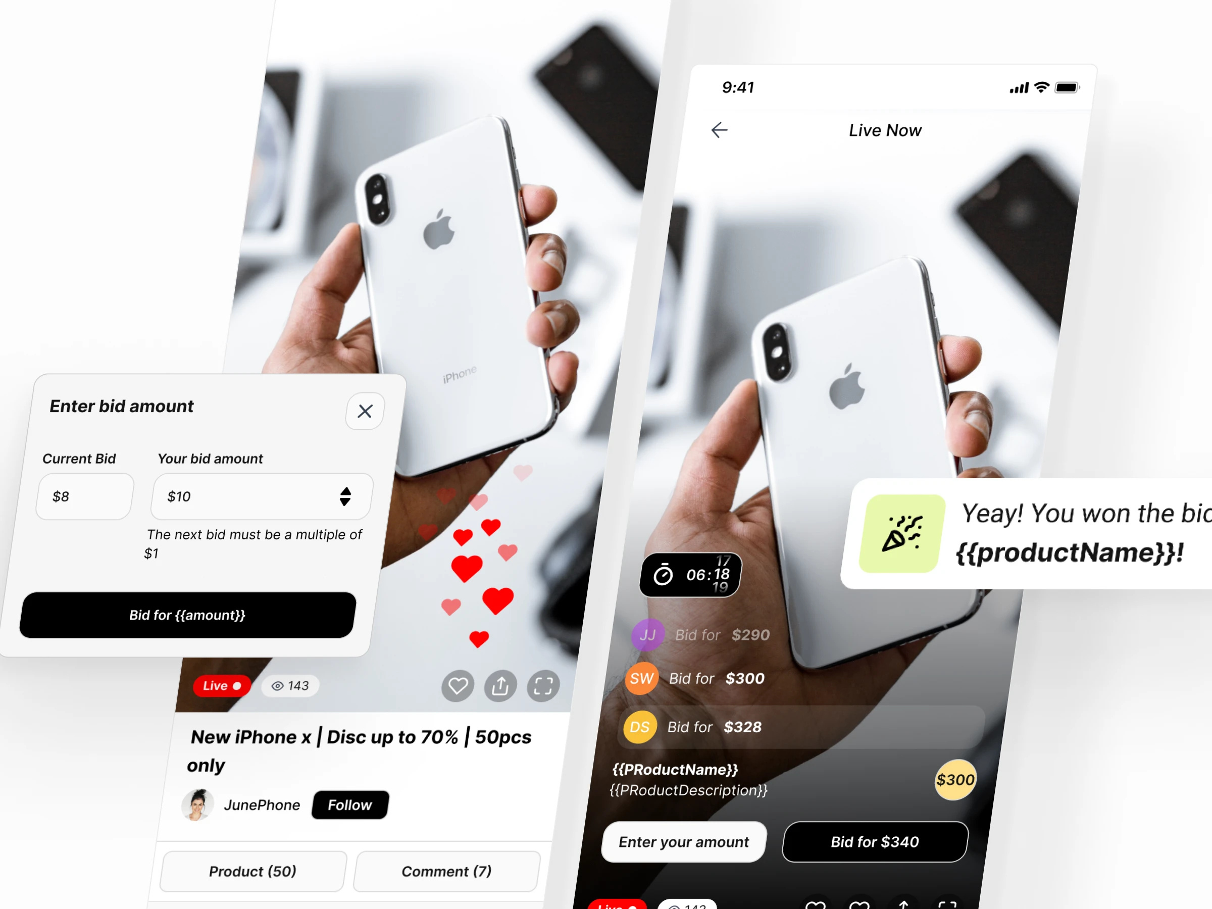 Example of Live Shopping App